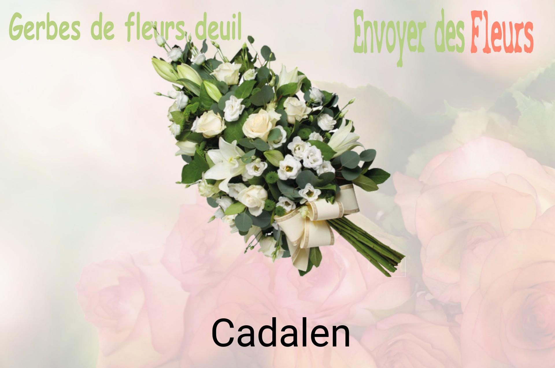 Gerbe de fleurs de deuil livrée à Cadalen